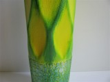 Vase gelb | grün gemustert